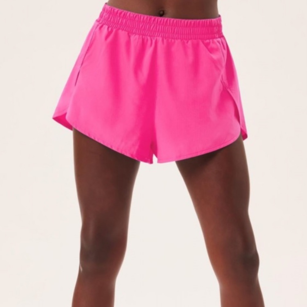 NWT GIRLFRIEND COLLECTIVE Cabaret BioWoven Trail Short HOT PINK XS